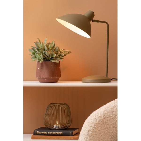 Zelena stolna lampa s metalnim sjenilom (visina 49 cm) Casque – Leitmotiv-image-1