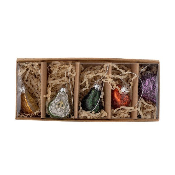 Stakleni ukrasi za božićno drvce u setu 5 kom 5,5 cm Finka – Bloomingville-image-2