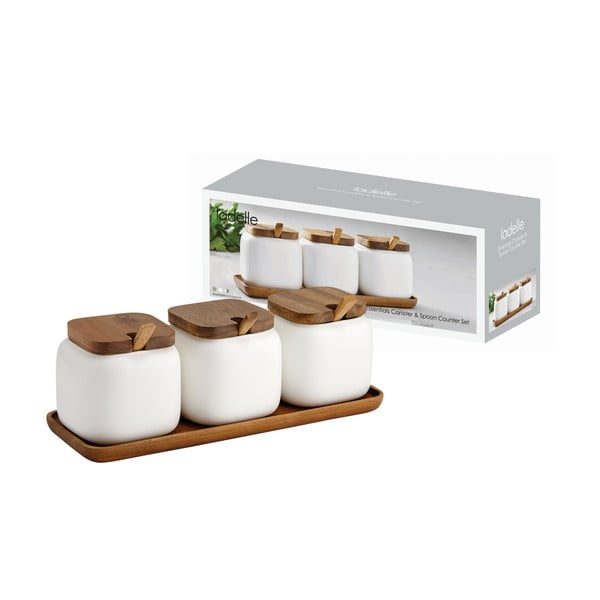 Porculanske posude za namirnice u setu 3 kom za šećer/za sol Essentials – Ladelle-image-1