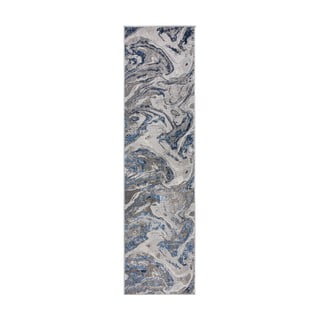 Plavo-sivi Flair tepisi Marbled, 60 x 230 cm