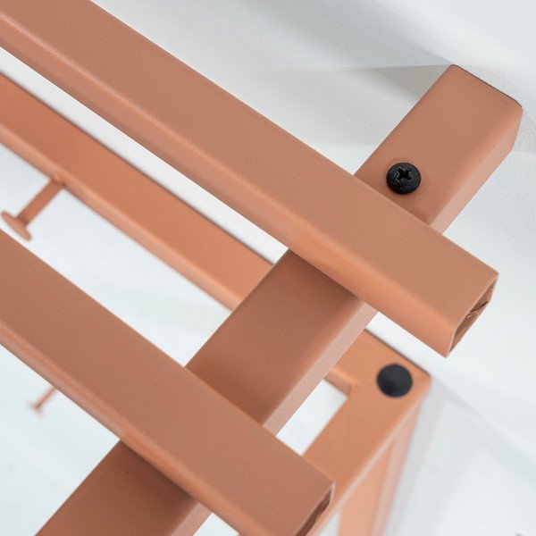 Metalna zidna vješalica u boji lososa s policom 76 cm Rizzoli – Spinder Design-image-4