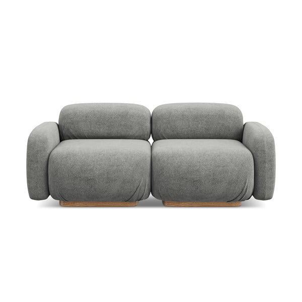 Siva sofa od bouclé tkanine 190 cm Ailani – Makamii