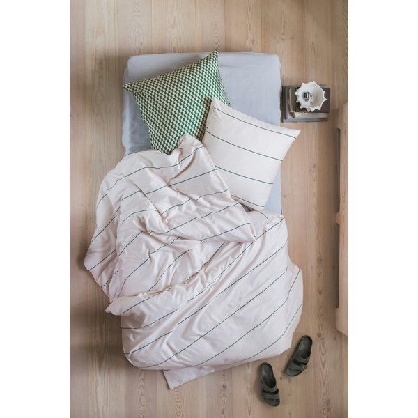 Bež posteljina za krevet za jednu osobu od pamučnog satena 140x200 cm Align – Mette Ditmer Denmark-image-2