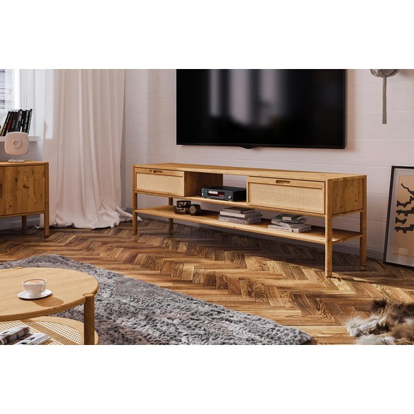 TV komoda od hrastovine 204x64 cm Pola - The Beds-image-4