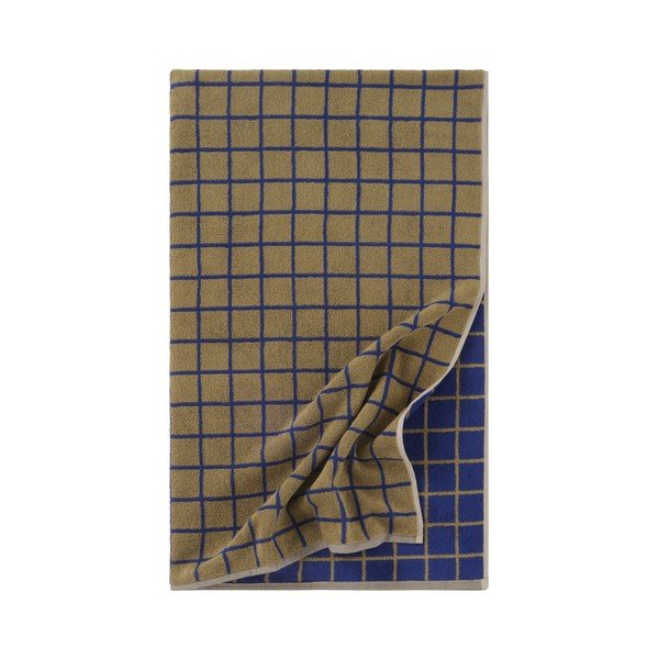 Zeleni/plavi pamučan ručnik 90x150 cm Grid – Jotex