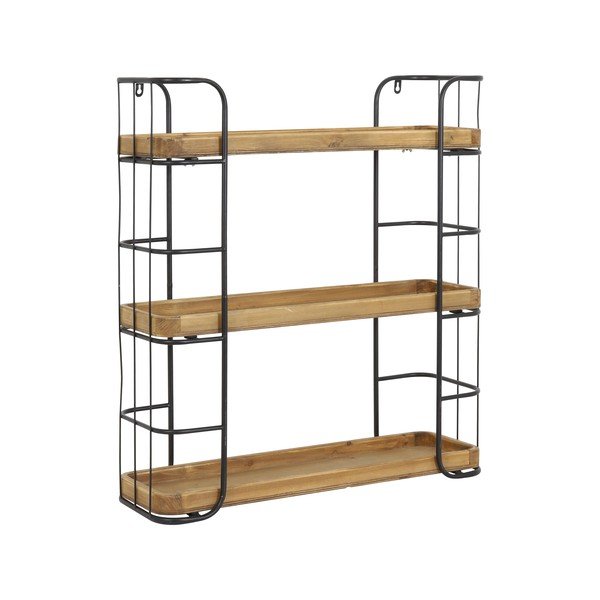 Podna polica od jelovine u prirodnoj boji Zyra - Light & Living-image-1