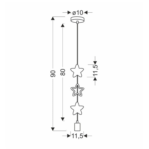 Žuto-bijela dječja svjetiljka s metalnim sjenilom Single - Candellux Lighting-image-2