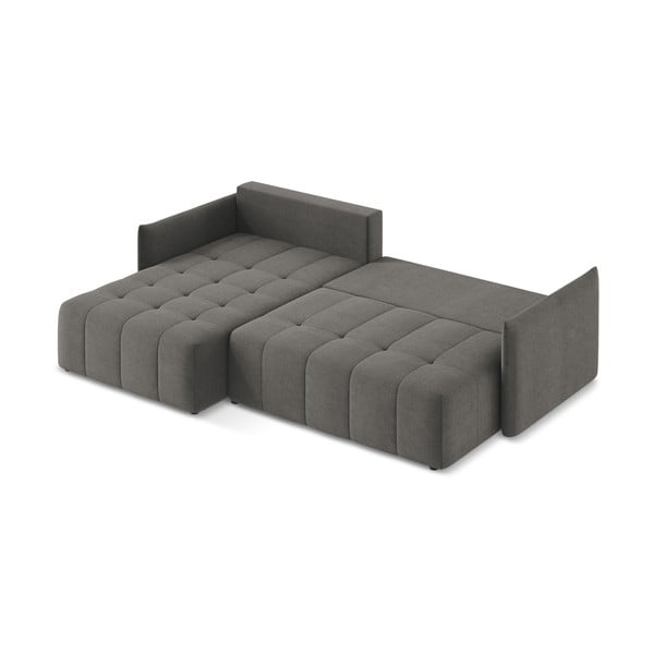 Tamno siva sklopiva/s prostorom za odlaganje kutna garnitura (s lijevim kutom/s ležaljkom) Moku – Makamii-image-4