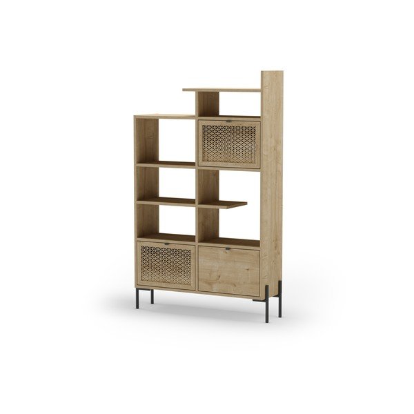 Biblioteka u dekoru hrasta u prirodnoj boji 99x160 cm Inca – Marckeric-image-3