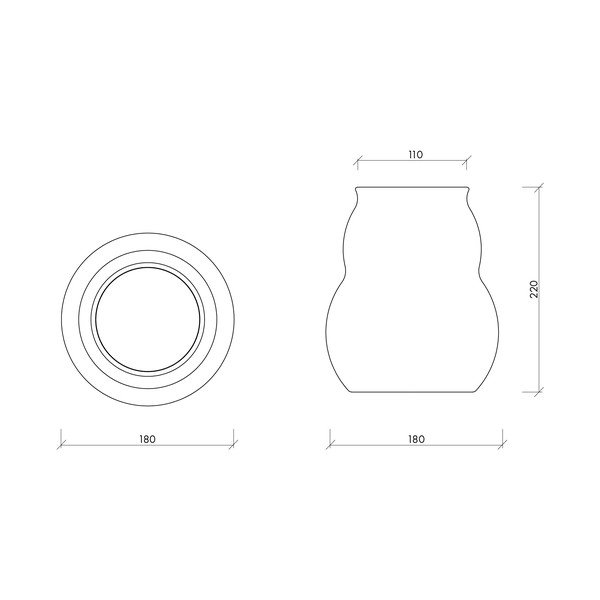 Tamno smeđa staklena ručno izrađena vaza (visina 22 cm) Dam – noo.ma-image-4