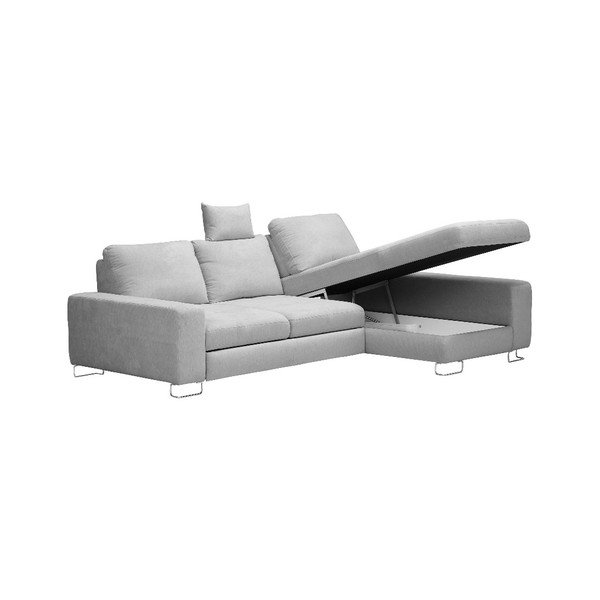 Svijetlo sivi kutni kauč na razvlačenje Windsor &amp; Co Sofas Alpha, desni kut-image-3