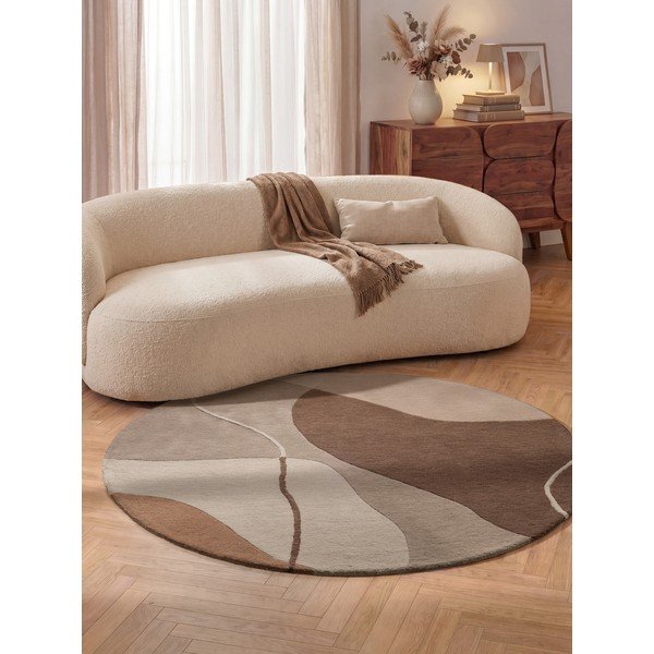 Smeđi vunen okrugao tepih ø 160 cm Muse – Villeroy&Boch-image-1