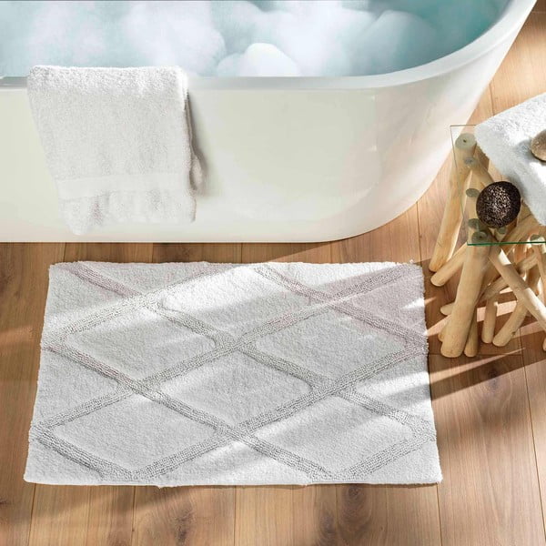 Bijela kupaonska prostirka 50x80 cm Thais – douceur d'intérieur-image-1