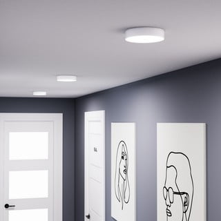 Bijela stropna lampa SULION Rond, ø 13,5 cm