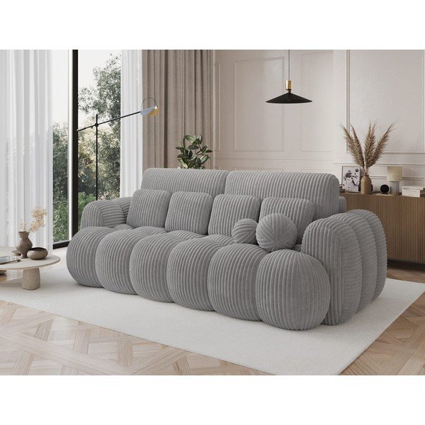 Siva sklopiva sofa od samta 256 cm Cotonn – ELTAP-image-3