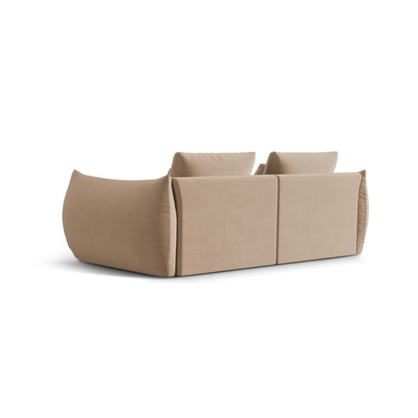 Bež baršunasti sofa 232 cm Bloom – Micadoni -image-3