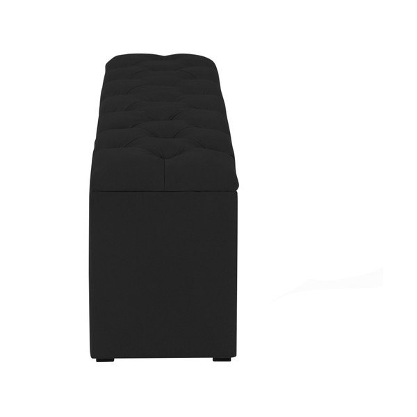 Crni otoman uz krevet s prostorom za odlaganje Kooko Home Manna, 47 x 180 cm-image-3