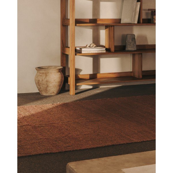 Juten vanjski tepih u boji lososa 160x230 cm Sallova – Kave Home-image-1