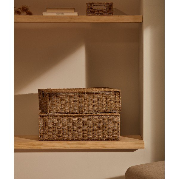 Košare u setu 2 kom od morske trave 40x60x21 cm Tossa – Kave Home-image-2