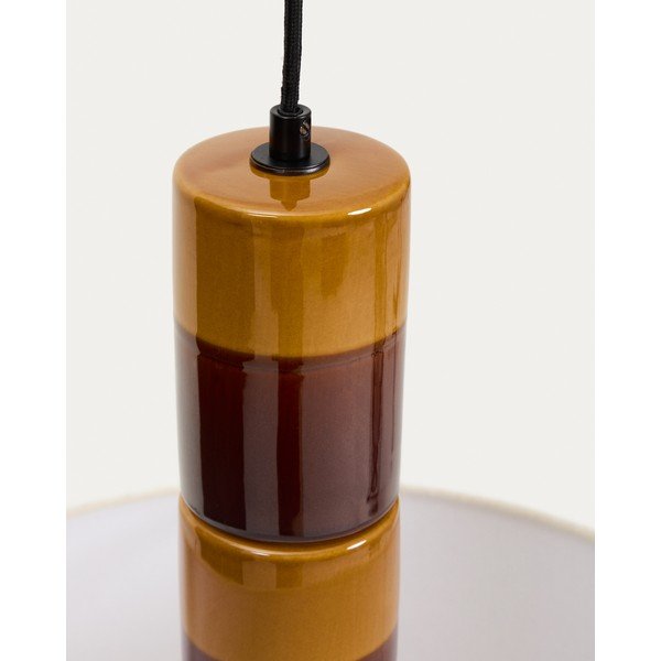 Viseća svjetiljka s tekstilnim sjenilom Mavran – Kave Home-image-3