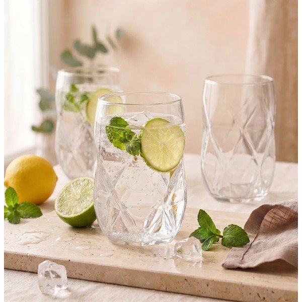 Čaše u setu od borosilikatnog stakla 6 kom 400 ml Geo – Vialli Design-image-1