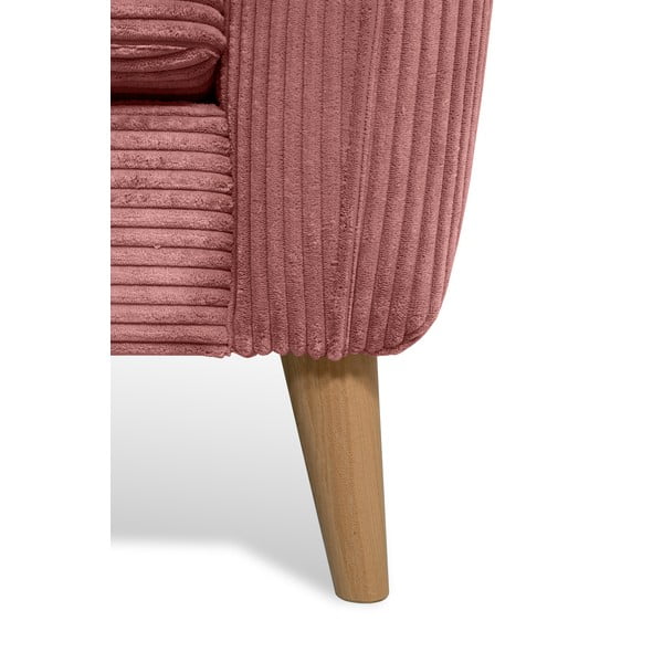 Ružičasta kutna garnitura od samta (s lijevim kutom) Paris – Scandic-image-4