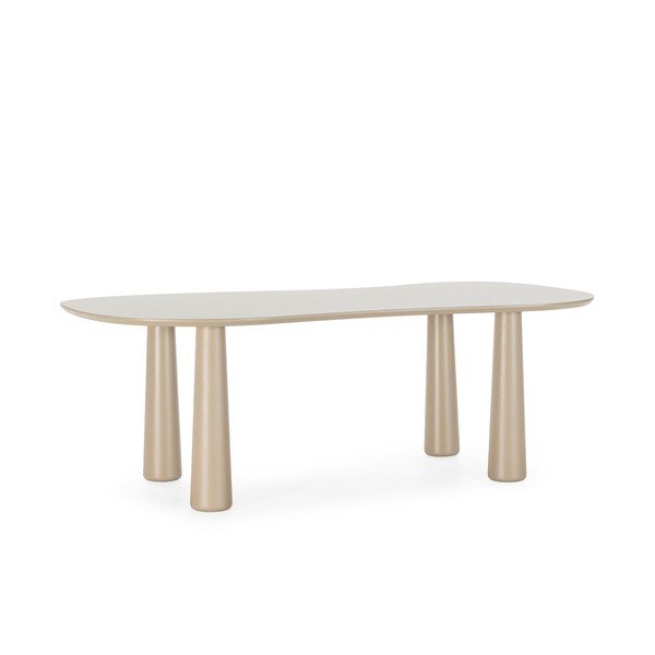 Bež stolić za kavu s pločom stola od borovine 110x220 cm Nahia – MOME-image-3