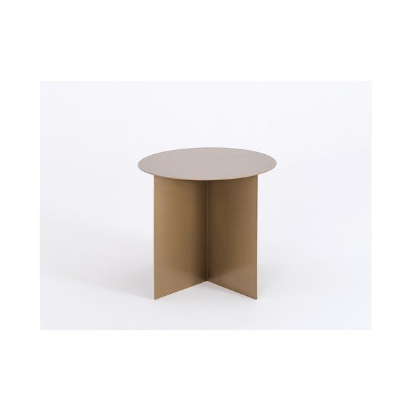 Konferencijski metalni stol u zlatnoj boji Custom Form Oli, ⌀ 50 cm-image-1