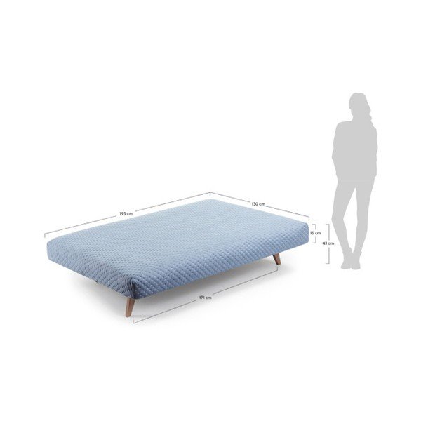 Svijetloplava sofa na razvlačenje La Forma Kiko-image-2