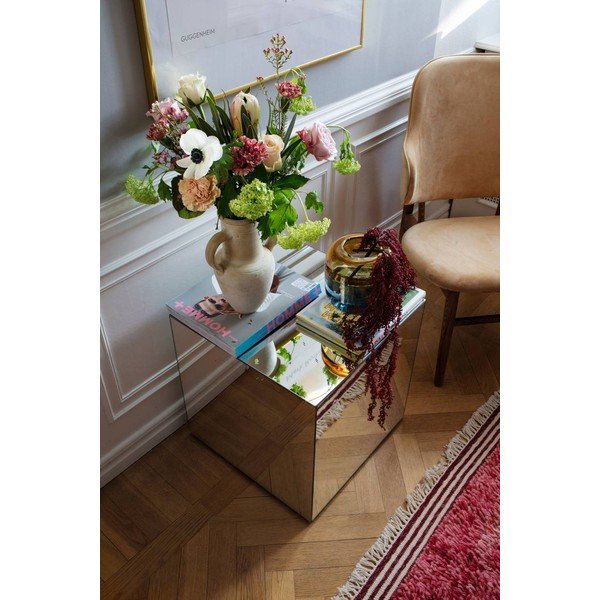 Stakleni pomoćni stol 45,5x45,5 cm Cube – Ellos Home-image-3