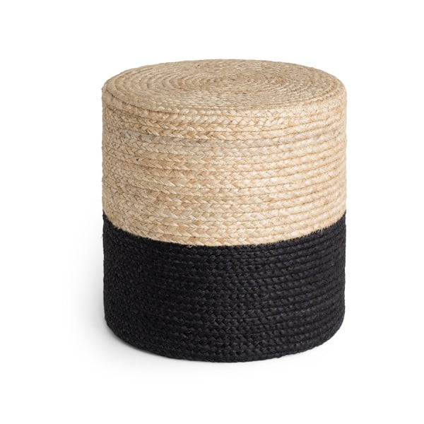 Crni/u prirodnoj boji tabure Juta Gold Black – Hanse Home