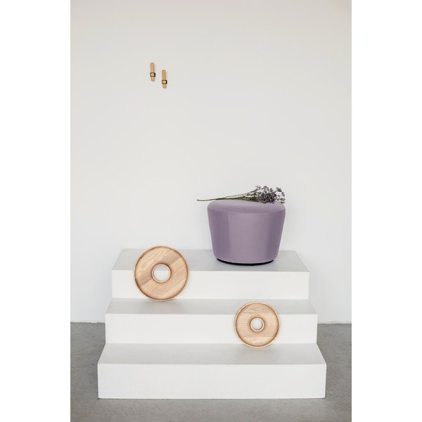 Konjak smeđi kožni tabure EMKO Naïve, ø 52 cm-image-3