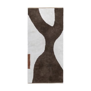Bijela/smeđa periva pamučna staza 70x150 cm Figura – Mette Ditmer Denmark