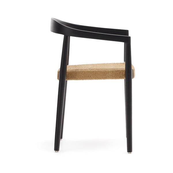 Crne vrtne stolice u setu 4 kom od masivnog drveta Ydalia – Kave Home-image-2