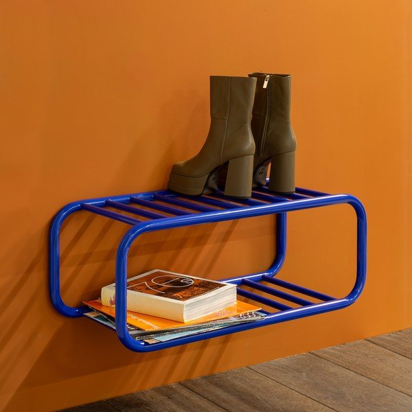 Plavi metalni viseći ormarić za cipele 72x28x35 cm Retro – Spinder Design-image-4
