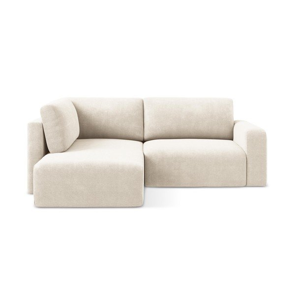 Krem sklopiva/s prostorom za odlaganje kutna garnitura od šenila (s lijevim kutom/u obliku slova L) Kona – Makamii