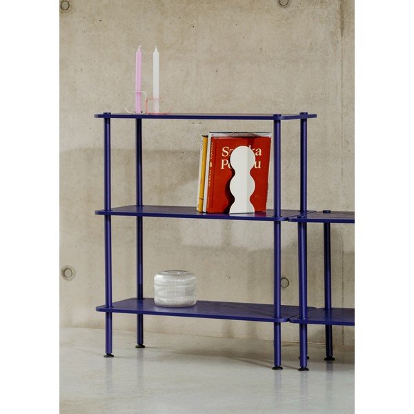 Plavi regal u dekoru hrasta 80x90,5x35 cm Teidi – noo.ma-image-1