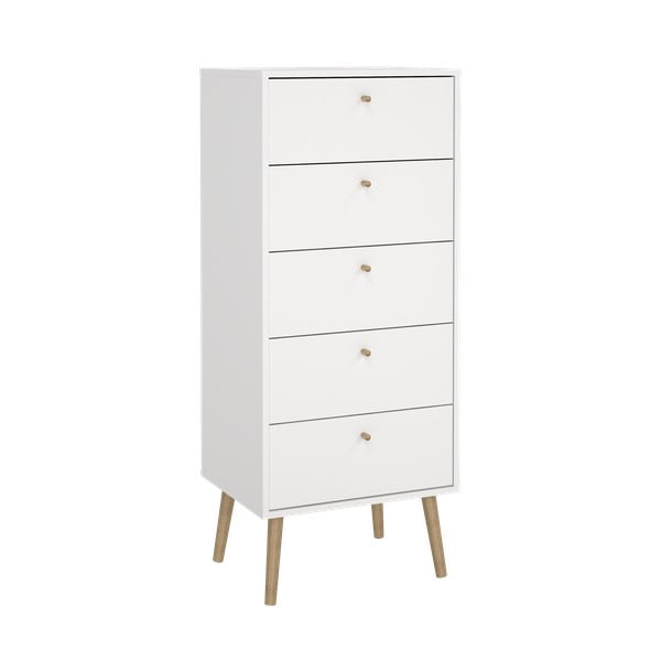 Bijela visoka komoda 50x120 cm Bodo – Tvilum-image-2