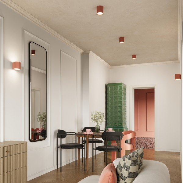 Zidna lampa boja breskve ø 10 cm Zora – Sollux-image-4