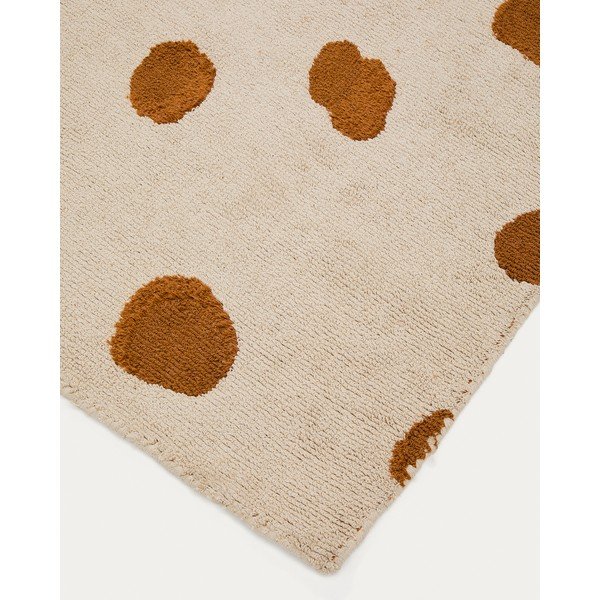 Krem periv/ručno rađen pamučan dječji tepih 90x150 cm Tandani – Kave Home-image-3