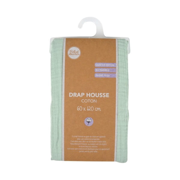Dječja plahta s gumom za dječji krevetić od muslina 60x120 cm – Bébé Douceur-image-4