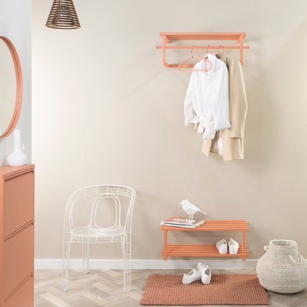 Metalni viseći ormarić za cipele u boji lososa 71x26x34 cm Marco – Spinder Design-image-4