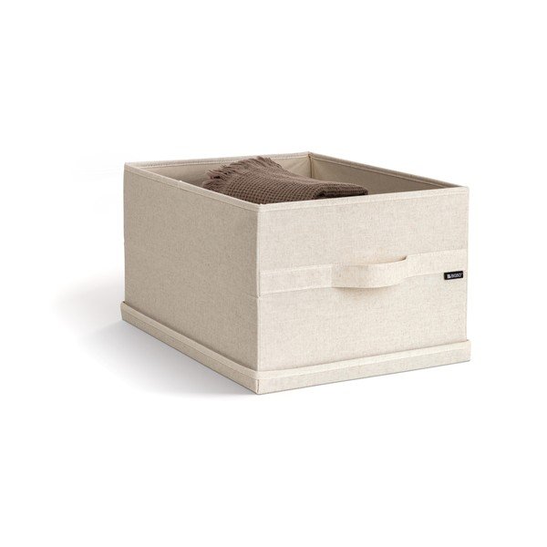 Bež tekstilna kutija za pohranu s poklopcem 36x46x25 cm Soft Storage Large – Bigso-image-3