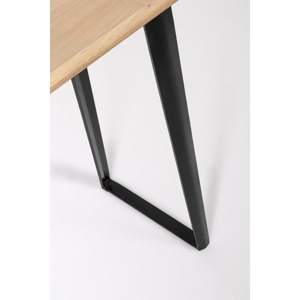 Crni/u svijetloj prirodnoj boji pomoćni stol sa stolnom pločom od drveta manga 40x130 cm Nashik – Bizzotto-image-3
