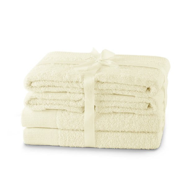 Krem pamučni set ručnika 6 kom od frotira Amari – Restilo