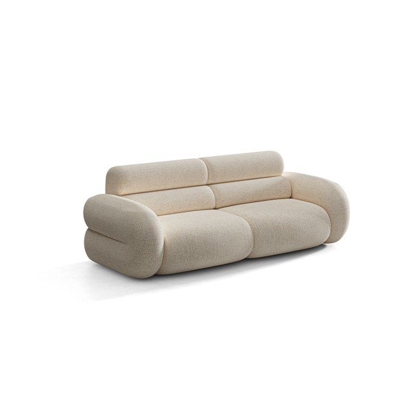 Krem sofa od šenila 220 cm Neo – Micadoni 