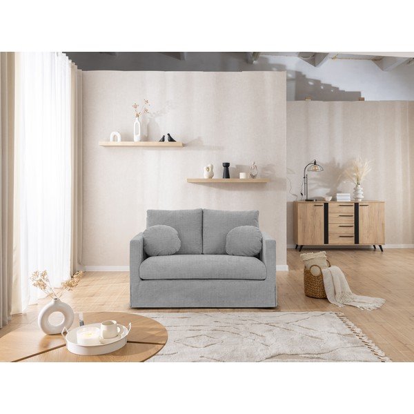 Svijetlo siva sofa 140 cm Paphos – Ropez-image-2
