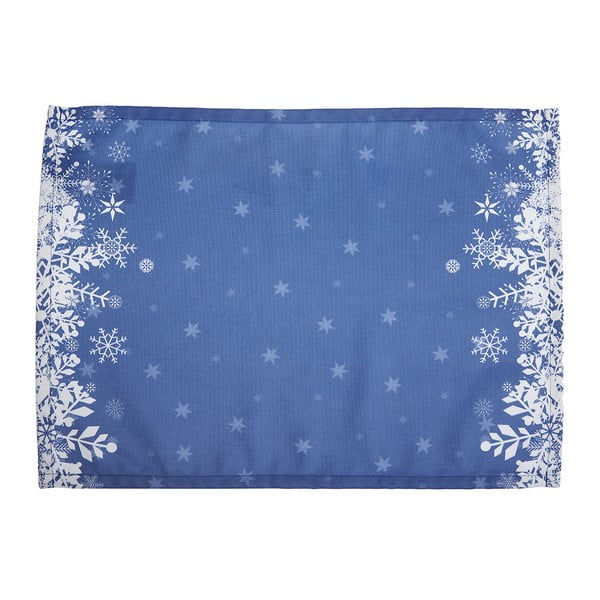 Set od 2 plava podmetača s božićnim motivom Mike & Co. NEW YORK Honey Snowflakes, 33 x 45 cm