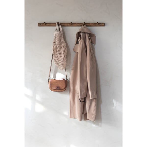 Smeđa zidna vješalica od punog hrasta 72 cm Roots – Mette Ditmer Denmark-image-1