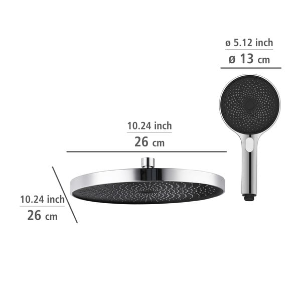 Tuš set od nehrđajućeg čelika u sjajnoj srebrnoj boji 120 cm Soft Water - Wenko-image-3